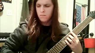 Meshuggah - Beneath guitar cover (with solo)