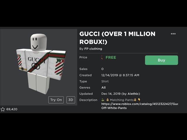 gucci shirts roblox