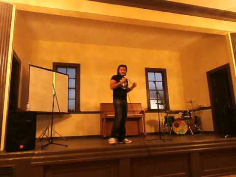 MANnY EL breaking in the Stage at the renovated Cedar