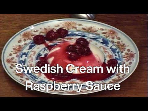 Swedish Cream with Raspberry Sauce | Entertaining at the College of Charleston (1999)