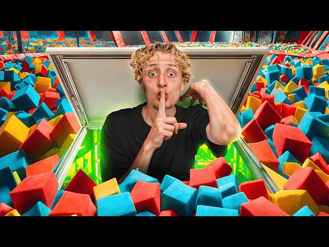 Je Construis une Pièce Secrète dans un Trampoline Park