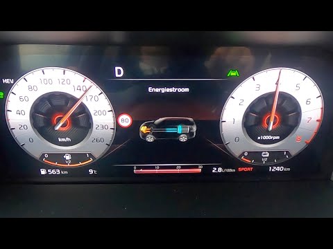 Kia Sorento 1.6 T-GDI Plug-in Hybrid 4WD PHEV doing 0-100 km/h flatout