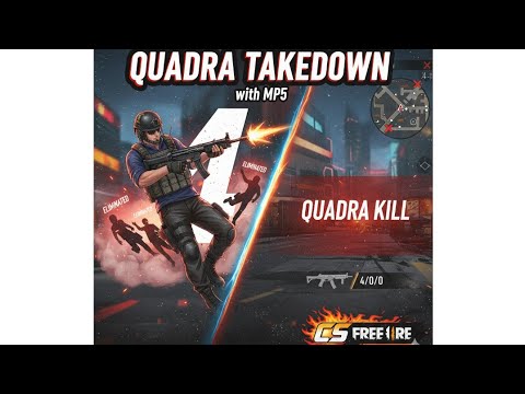 “Unstoppable Quadra Takedown with MP5 🤯 | Must Watch Gameplay”💥🔥♥️