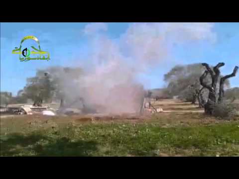 استهداف معسكر المسطومة بواسطة قذائف الهاون من قبل جبهة انقاذ سوريا