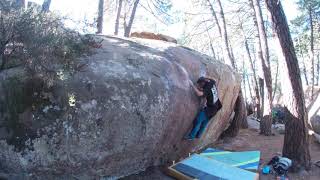 Video thumbnail of El reloj de arena, 6c. Albarracín