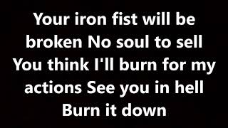 five finger death punch - burn it down (lyrics)