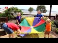 Toddler exercise video: Parachute song (Windy Day)