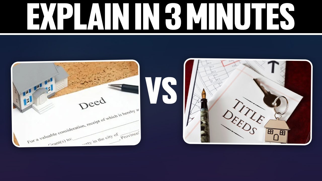 Property Deed vs  Title Explained in 3 Minutes 2025!
