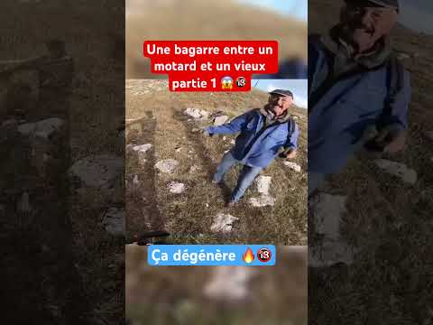 Une bagarre entre un motard et un vieux qui dégénère 🔞🔥😱 #bagarre #moto #fight #short #reel #clip