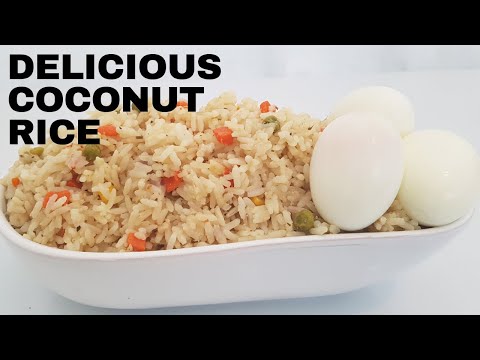 QUICK AND EASY COCONUT RICE II HOW TO MAKE COCONUT RICE || COCONUT RICE RECIPE