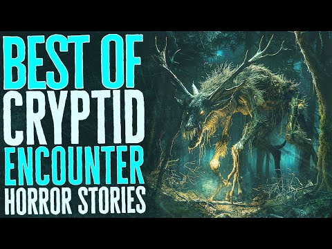 Almost 2 Hours of Cryptid Horror Stories with Rain Sound Effects - Black Screen Compilation