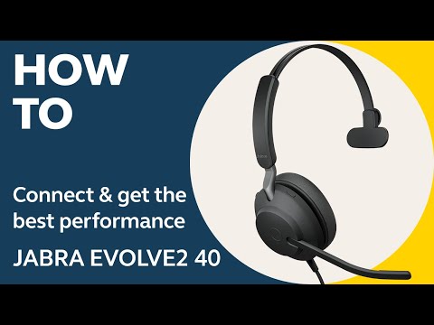 Jabra Evolve2 40 MS Stereo ausinės, Su laidu, Juodos video