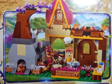 A four handed man builds Lego Elves set 41074 Azari and the Magical Bakery