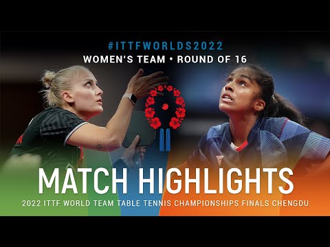 Highlights | Barbora Balazova (SVK) vs Prithika Pavade (FRA) | WT R16 | #ITTFWorlds2022