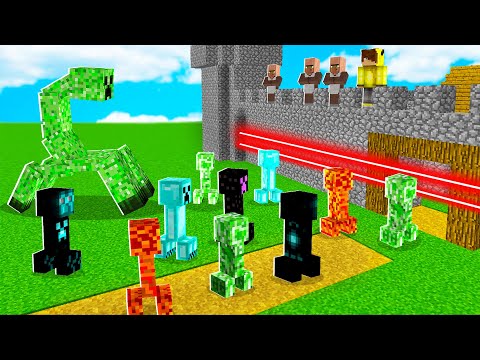 CREEPER ÇETESİ VS %100 GÜVENLİ KALE! 😱 - Minecraft