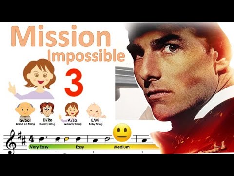 Mission Impossible Movie OST sheet music and easy violin tutorial