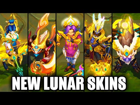 All New Lunar Skins Lunar Empress Ashe Qiyana Lunar Guardian Kha'Zix Malphite Lunar Emperor Thresh