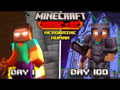 Gaming Stems - MINECRAFT HARDCORE HEROBRINE SURVIVE 100 Days As a Human Epic Survival!!! (Hindi)