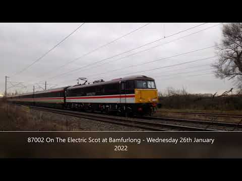 87002 On The Electric Scot at Bamfurlong - Wednesday 26th January 2022