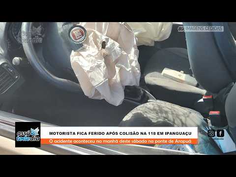 Motorista fica ferido após colisão na RN 118 em Ipanguaçu