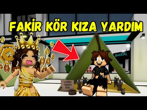 ZENGİN KIZ FAKİR KÖR KIZA YARDIM EDİYOR😊AYŞEM ECE ARI💥ARIGİLLER🐝ROBLOX BROOKHAVEN🏡RP