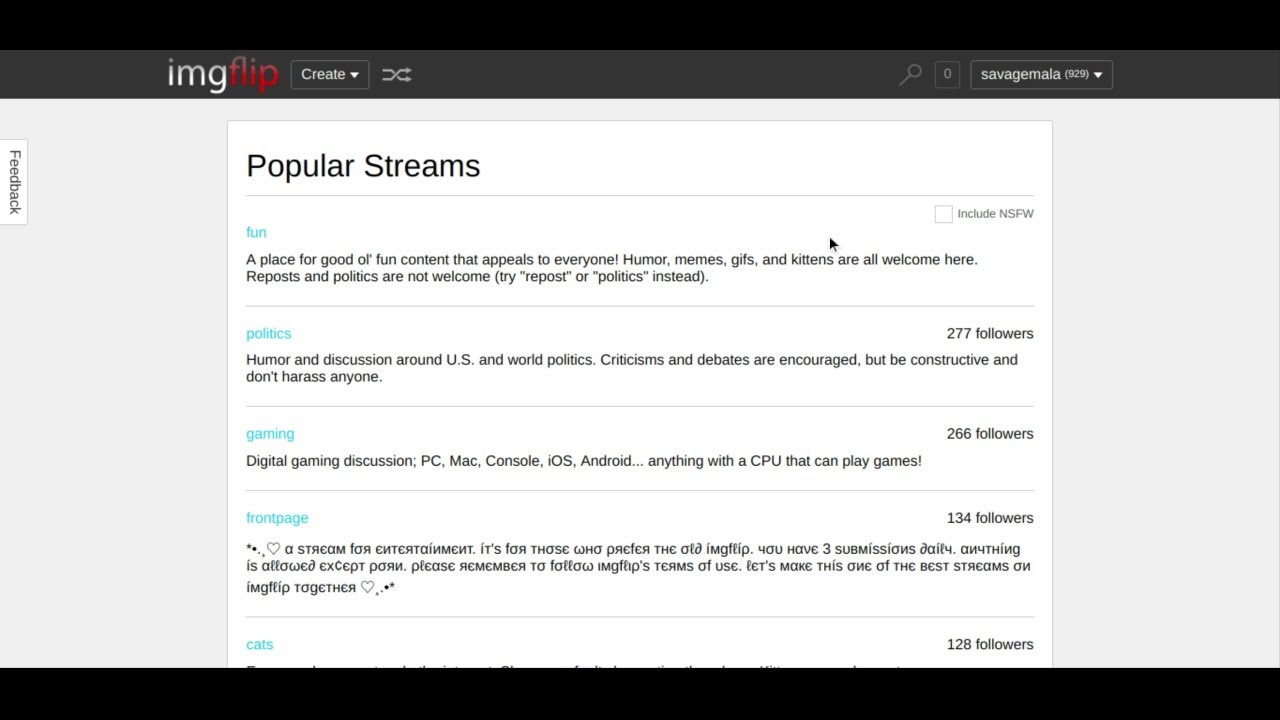 insert imgflip streams here
