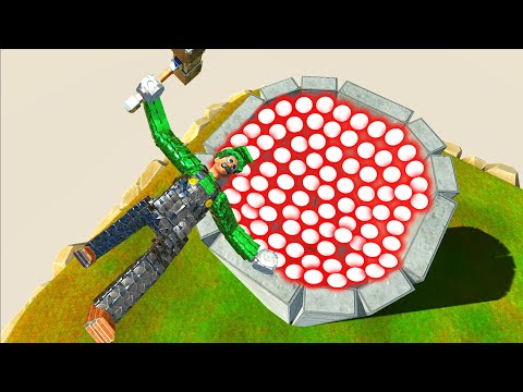 FALLING INTO A LASER PIPE | Animal Revolt Battle Simulator