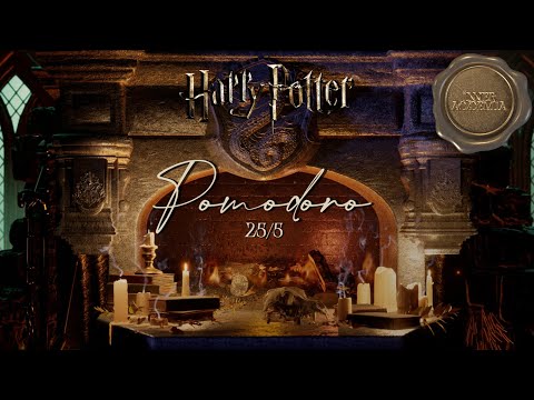 Harry Potter Fireplace (Slytherin Common Room) ✧˖°Pomodoro 25/5 🐍  2 Hours