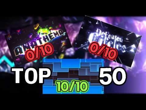 Ranking The TOP 50 Hardest GD Levels Off Their SONG!