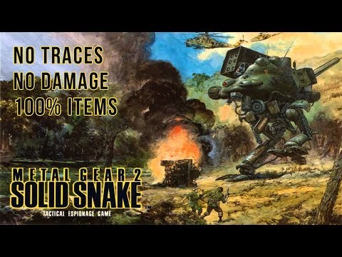 Metal Gear 2: Solid Snake (MSX) No traces run / 100% items / No damage (With cutscenes)