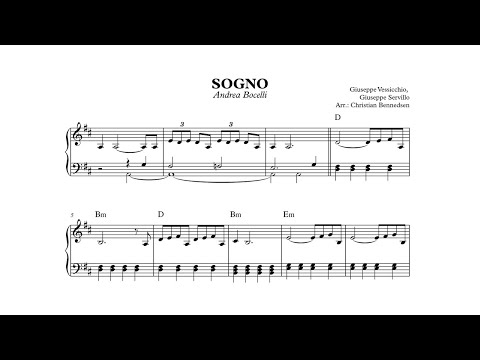Andrea Bocelli - Sogno (Dream) - Piano