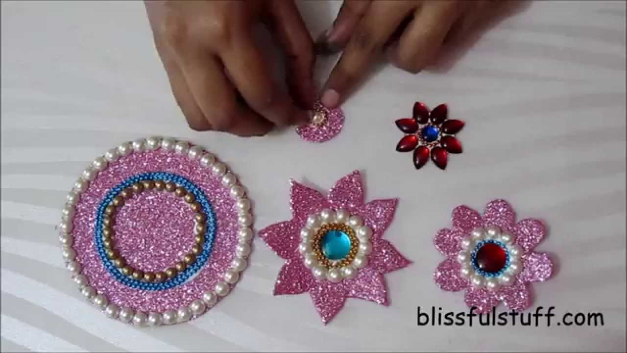 How to make floating kundan rangoli designs by Poonam Borkar