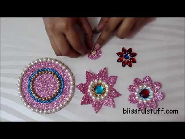 How to make floating kundan rangoli designs by Poonam Borkar