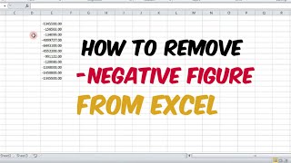 How To Remove Minus Figure in Excel | The MaC Studios
