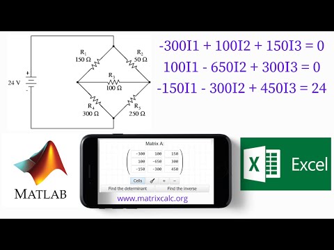 Solving Linear Equations (from Mesh Current Analysis) with Software