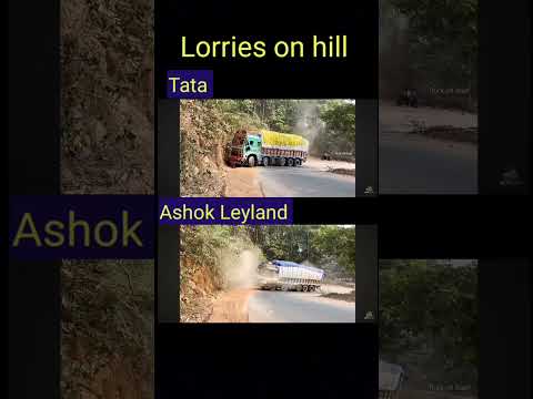 Trucks! Tata Vs Ashok Leyland #lorry #hill #viral