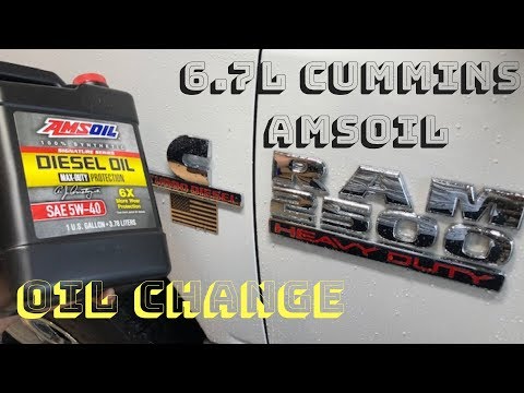 Ram 2500 6.7L Cummins Amsoil Oil Change!