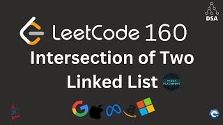 YouTube video 'Leetcode 160 🔥 Intersection of Two Linked Lists | SDE Interview Sheet | Brute Force to Optimal'