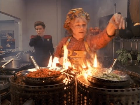 Neelix appropriates the captain's private dining room