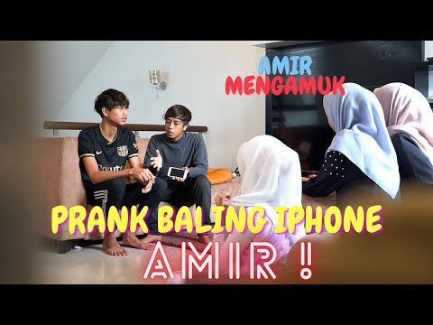 BALING IPHONE AMIR SAMPAI ROSAK ! - PRANK AMIR MENANGIS !