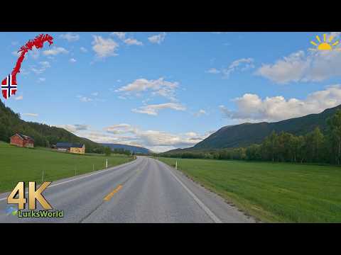 Scenic Drive in Norway -  Dombås To Garmo Ottadalen - 4K60