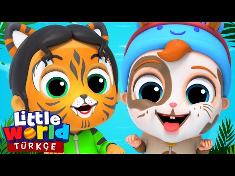 Renkleri Öğrenelim Yüzümüzü Boyayalım | Eğlenceli Ve Öğretici Çocuk Şarkıları | Little World Türkçe