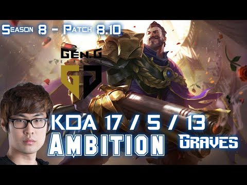 Gen Ambition GRAVES vs XIN ZHAO Jungle - Patch 8.10 KR Ranked