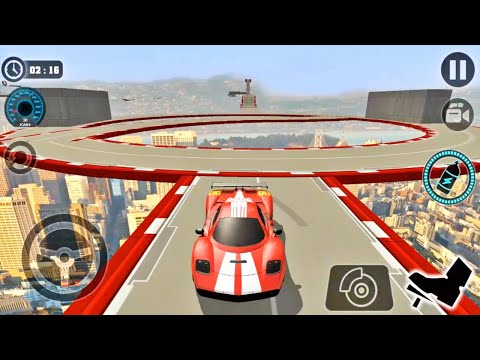 Impossible Car Tracks 3D Update - Green, Blue, Red & Pink Cars Driving Android Gameplay Walkthrough