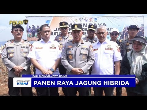 BAHARKAM POLRI PANEN 60 TON JAGUNG HIBRIDA DUKUNG KETAHANAN PANGAN NASIONAL