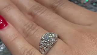 Edwardian Diamond Antique Engagement Ring Platinum