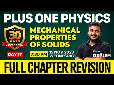 Plus One - Physics - Mechanical Properties of Solids | Xylem Plus One