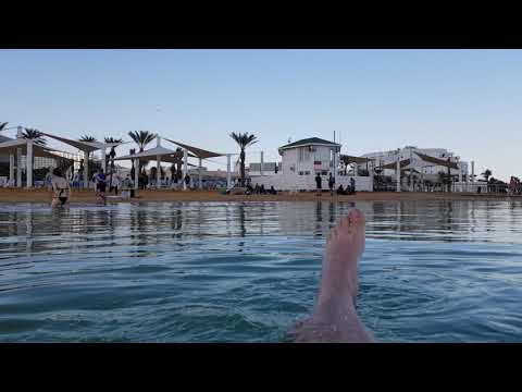 Dead Sea Ein Bokek Beach. Morze Martwe plaża.