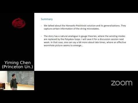 4'th Black-Hole Microstucture Conference - 26'th Rencontres Itzykson - Yiming Chen