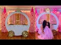 PINK AND GOLD PRINCESS PARTY DIY PRINCESS CARRIAGE CINDERELLA CARRIAGE